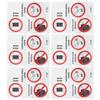 6PCS Caution Notice English Reminder Slogan Wall Sticker Sign for Hospital Company School