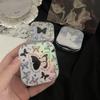 Laser Butterfly Pattern Square Lens Container Women Eye Contacts Lens Case Color Contact Lenses Storage Box Portable Travel Set