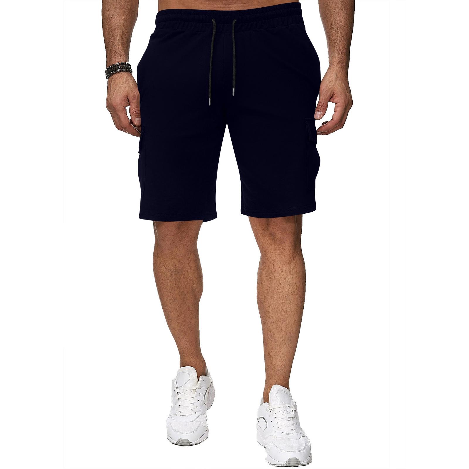 

Men s Sport Work Pants Multi-pocket Shorts Fitness Pants Sports Pants XL Темно-синій