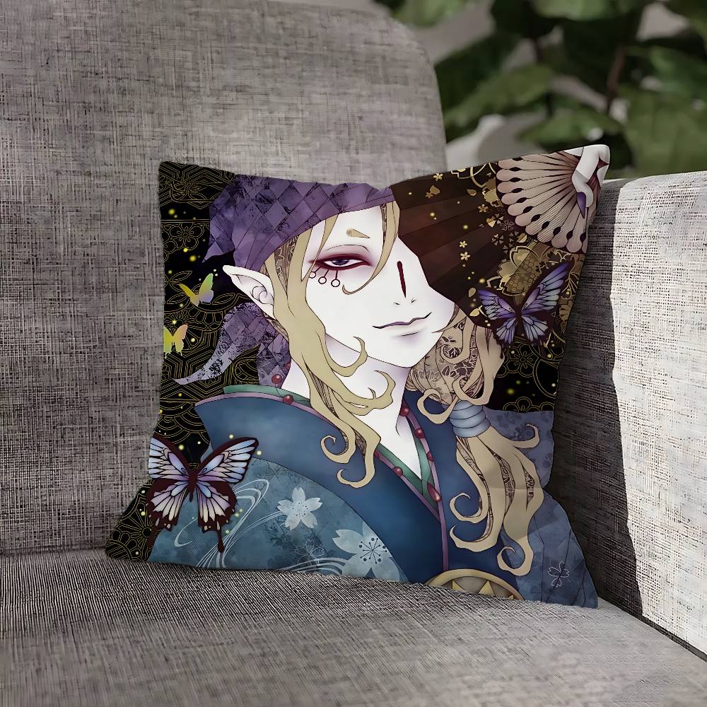 Medicine Seller M-Mononoke Throw Pillow Case For 55x55cm 30x30cm 50x50cm 45x45cm 40x40cm Square Chair Pillowcase Case