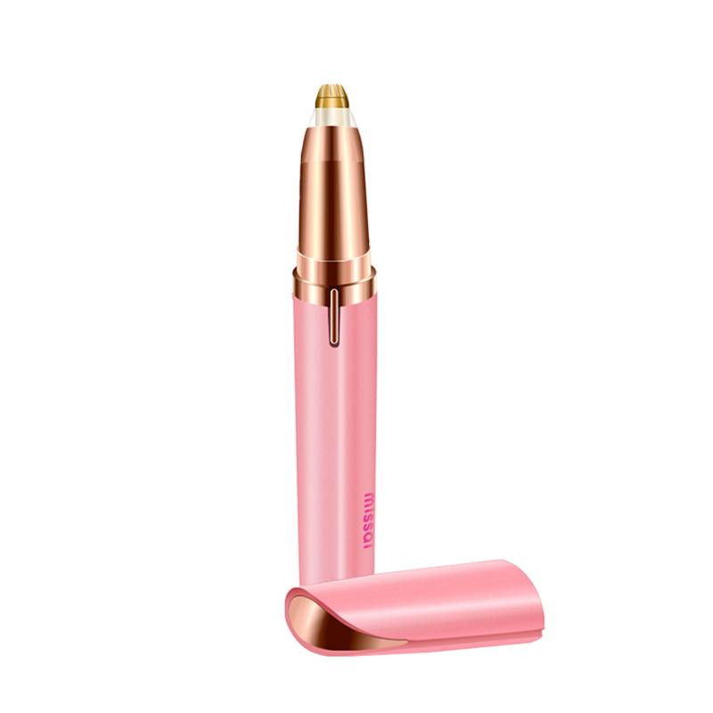 

Портативный электрический эпилятор триммер для бровей женский для тела лица губ эпилятор батарейки ААА мини безболезненная бритва бритье розовый