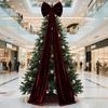 Large Christmas Tree Topper Bow Red Velvet Ribbon Gift Bows for Home Wreath Birthday Wedding Party Room Wall Backdrop Decoration