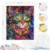 Frame Painting By Numbers For Adults Kits Colorful Cat Abstract Picture Diy Gift For Home Decors 40x50