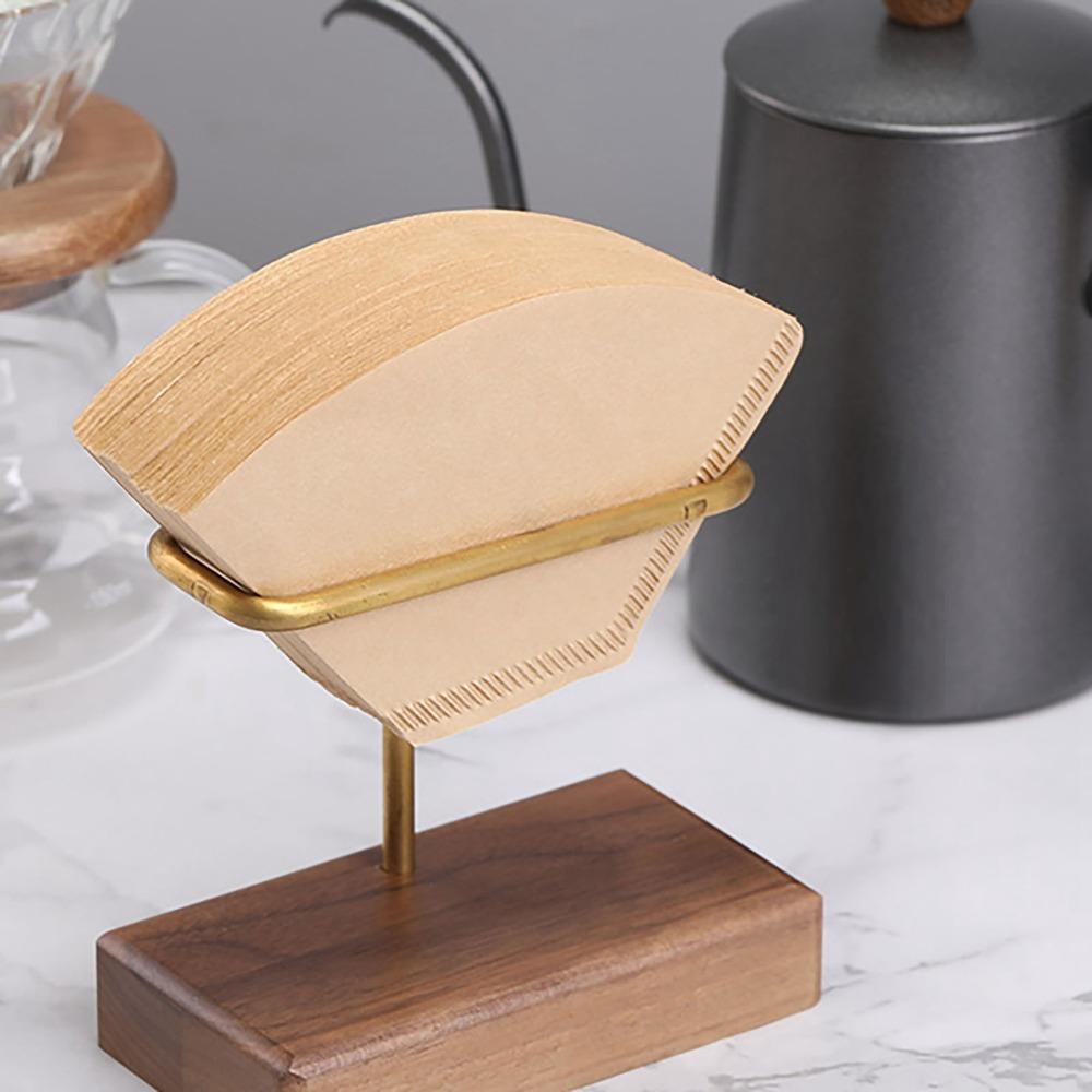 Walnut Coffee Filter Storage Holder Holds 60 Filters Filter Paper Stand Home Organization