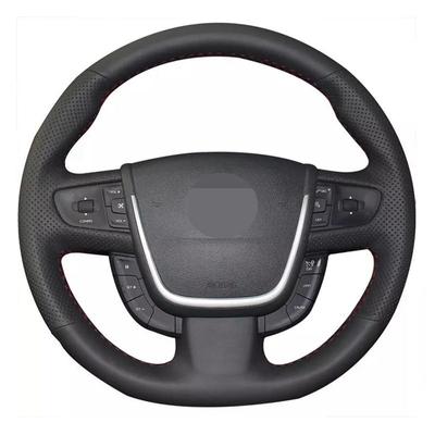 Car Steering Wheel Cover Hand-Stitched Soft Black Artificial Leather For Peugeot 508 2011-2008 508 SW