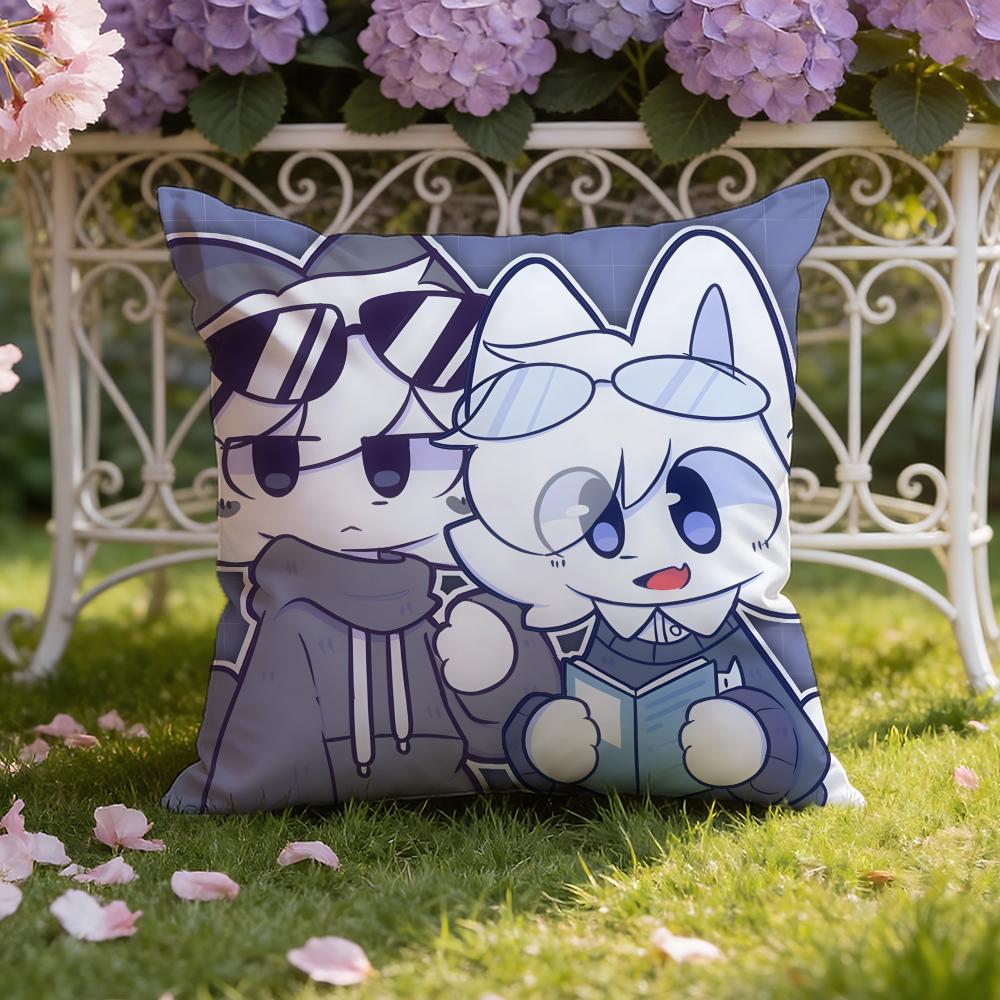 Cartoon F-Furry F-fandom Cushion Cover Home & Car Dual-Scene Pillow Cover: Reversible for Premium Comfort