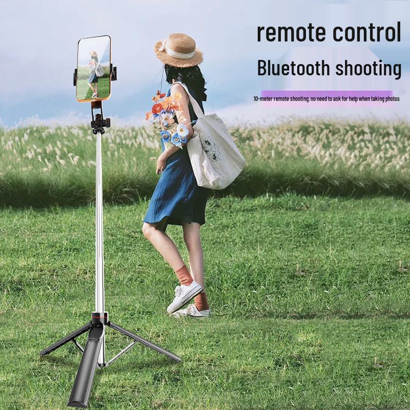 U7 Extendable Selfie Stick with 1.3m Reach, Bluetooth Remote, Tripod & Douyin Live Broadcast Capability.