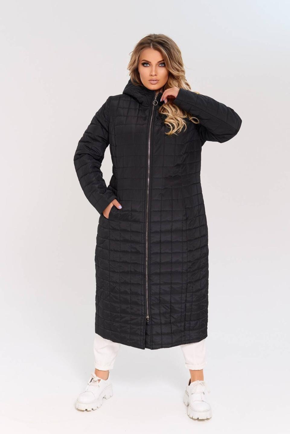 

Стегане пальто з капюшоном Tatiana РОЗІ 5XL чорний