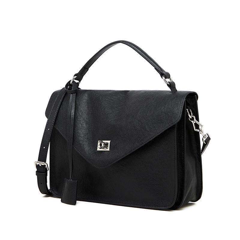 

2024 Женская сумка-мессенджер в стиле ретро большой вместимости: Стильная и простая повседневная сумка чёрный