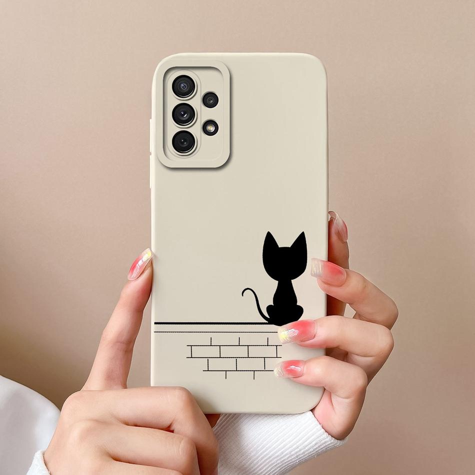 For Samsung Galaxy A72 Phone Case Love Heart Soft Liquid Silicone Camera Protection Back Cover For Samsung A 72 4G 5G Funda Capa