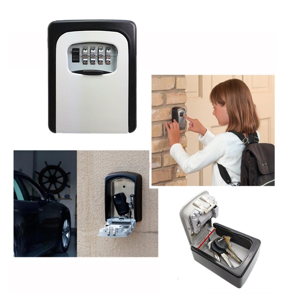 Ke Lock Mh901 Key Storage Lock Box Wall Mounted Key Lock Box With 4-Digit ...