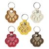 Faux Leather Pet Memorial Keychain Paw Shaped Keepsake Key Chain Easy to Use Pet Hair Storage Bag Key Holder
