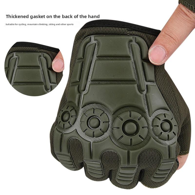 Half Finger Tactical Gloves Men's and Women's Outdoor Sports Fitness Cycling Mountaineering Bicycle Non-slip Gloves