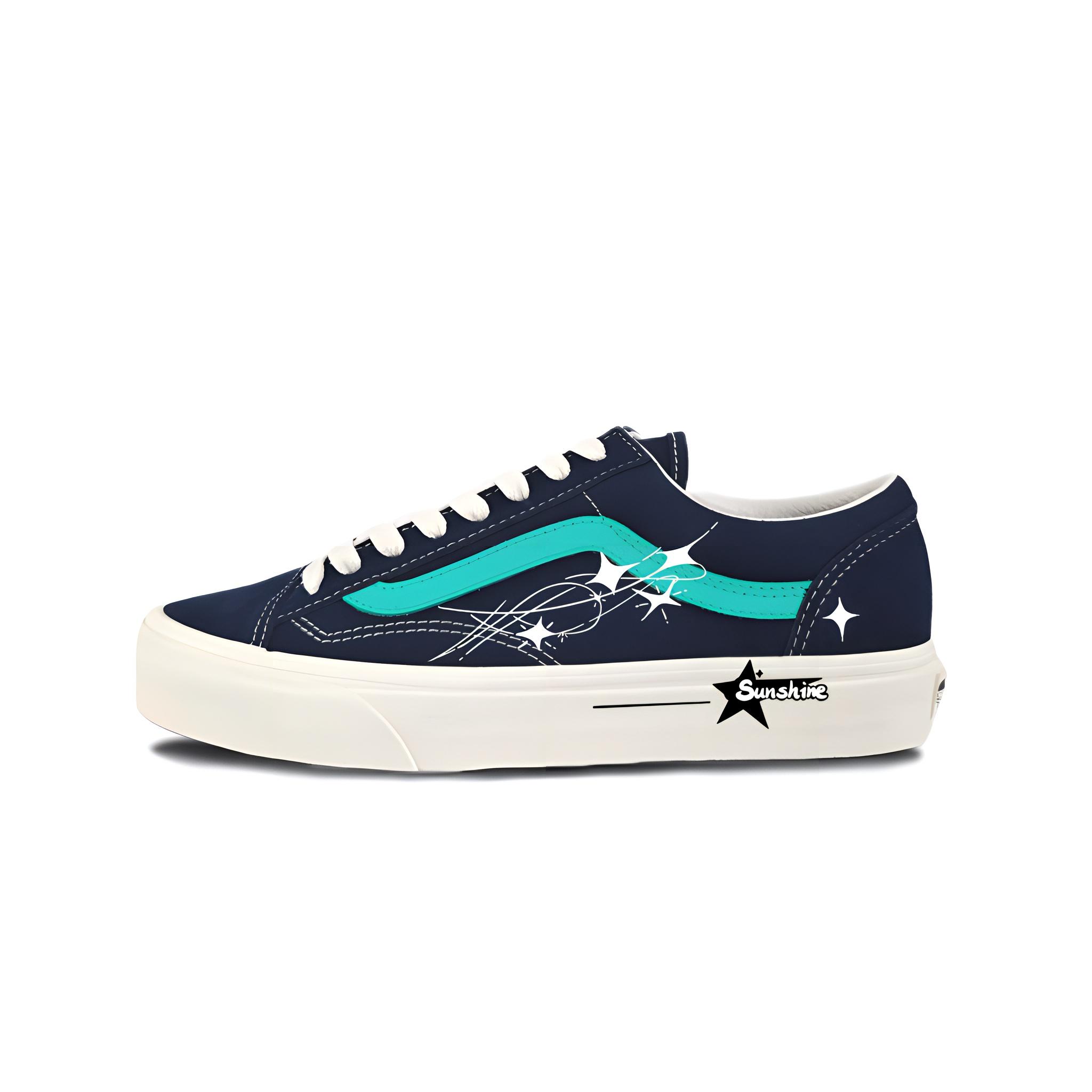 

Vans Style 36 Suede Slip Resistant Abrasion Resistant Low top Skateboard Shoes Unisex Blue VN0A3DZ3RFL(Team352-) 35