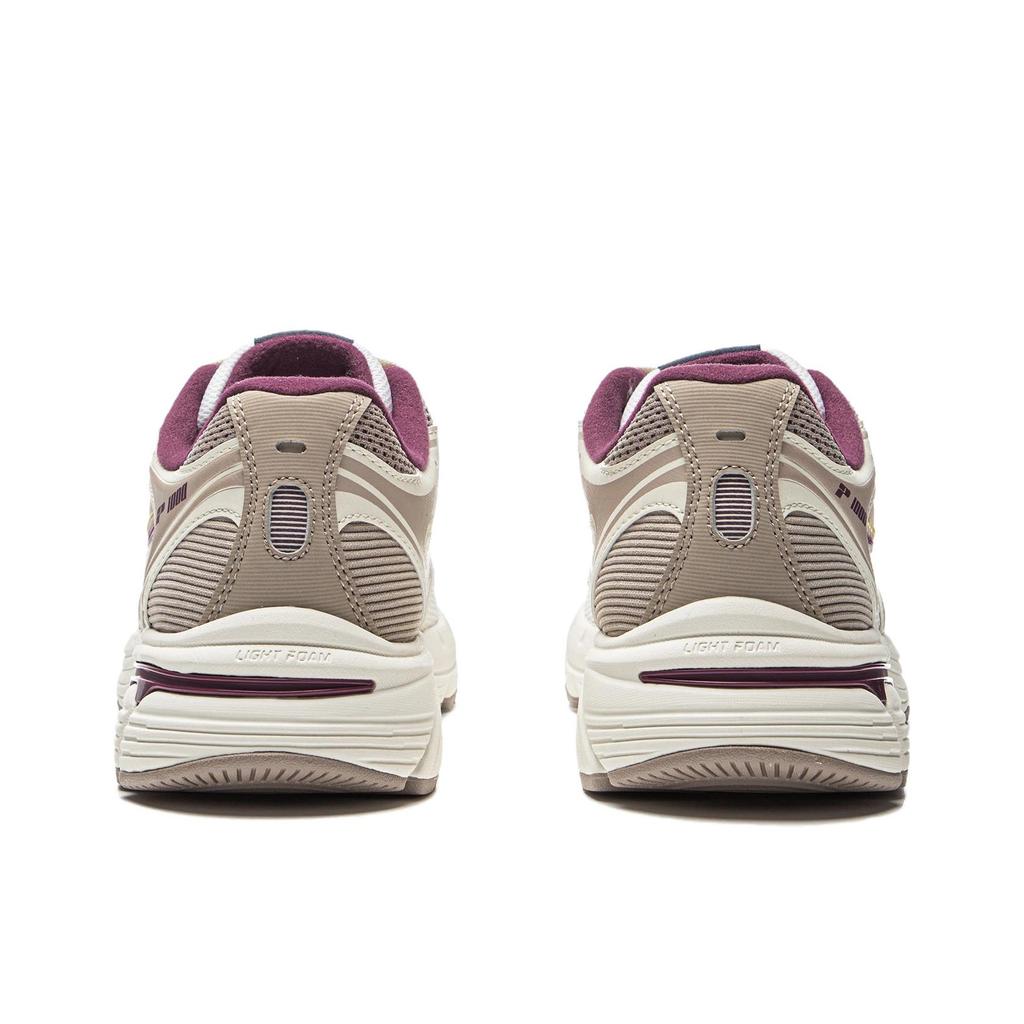Li Ning P1000 Simple Comfortable Rebound Shock Absorption Low-Top Casual Running Shoes Women Sneaker Off-White Cream Dust AGCU412-2