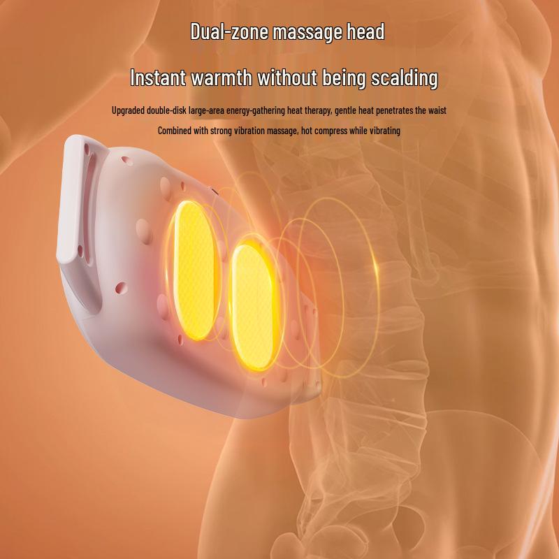 Cross-border Heated Waist Massager with High-Frequency Vibration and Lumbar Support