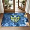 Leeds United Football Design Crystal Velvet Rug Soft Decorative Mat for Bedroom Entrance