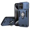 Hybrid Armor Shockproof Case For Motorola Moto Edge 60 Pro Fusion Sliding Window Metal Ring Holder TPU Frame Plastic Phone Cover