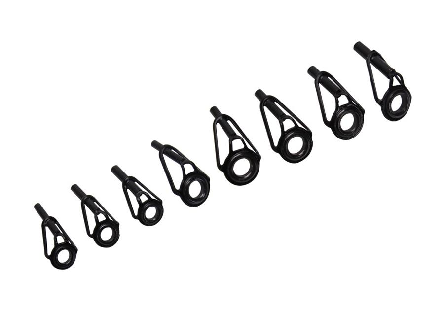 80pcs Ceramic Fishing Rod Guides High Carbon Steel Frame DIY Guide Tip Top Ring Repair Kit for Rod Building and Restoration260319