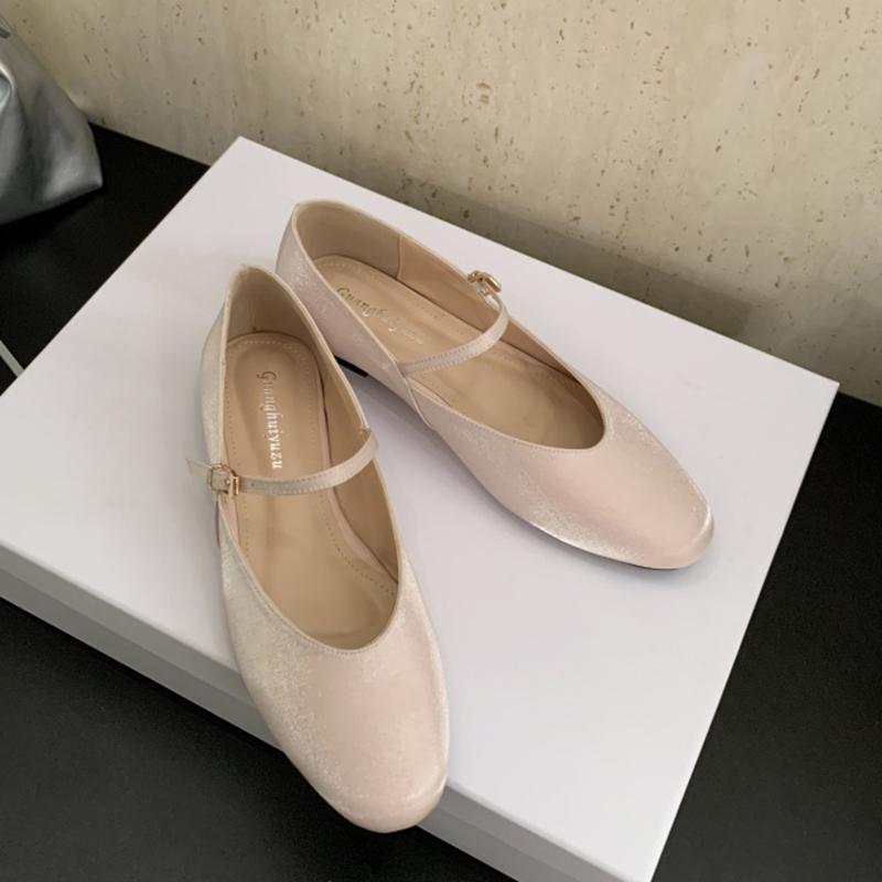 Fashion SUOJIALUN 2025 Autumn Women Flat Shoes Fashion Round Toe Ladies Elegant Mary Jane Shoes Soft Flat Heel Outdoor Casual Single Sh