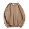 Europe and the United States new autumn and winter crew neck sweater women's top long sleeve white solid color loose girls spring and autumn models 