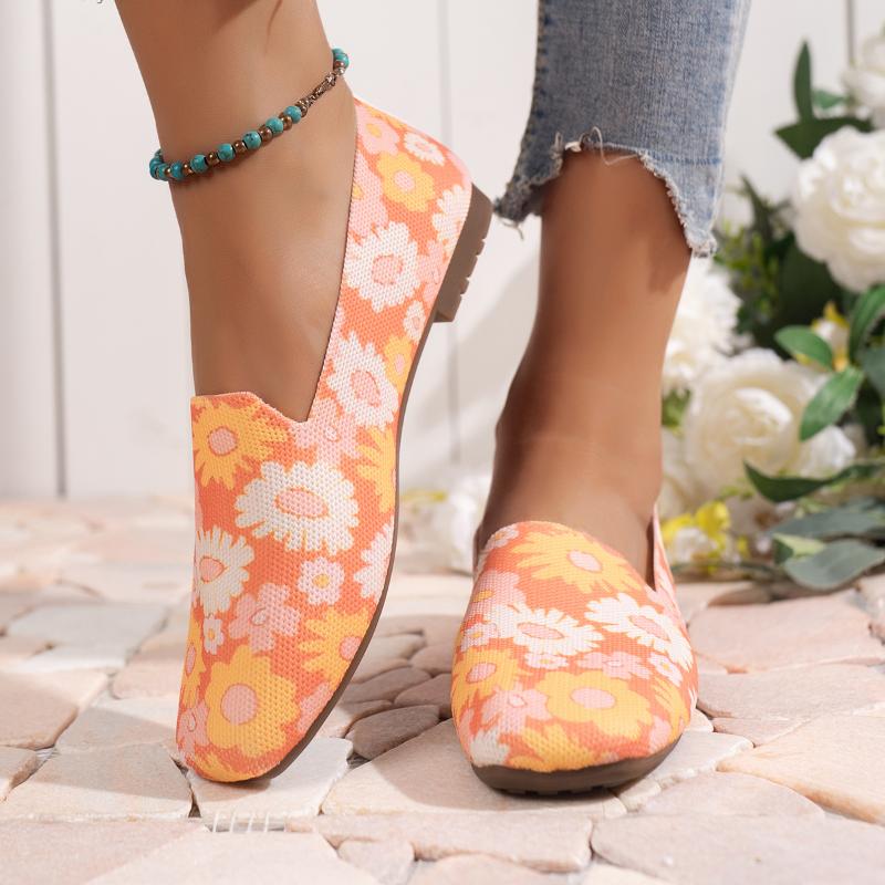 Shoes for Women  Fashion Spring and Autumn Women's Flats Mixed Colors Round Toe Net Cloth Breathable Zapatillas De Mujer