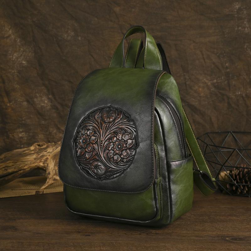Retro Style Trendy Backpack, New Original Women's Multi Zipper Backpack, Ethnic Style Design, Artistic Travel Bag