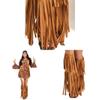 Halloween Festival Hippy Suede Boot Covers With Fringe For Women