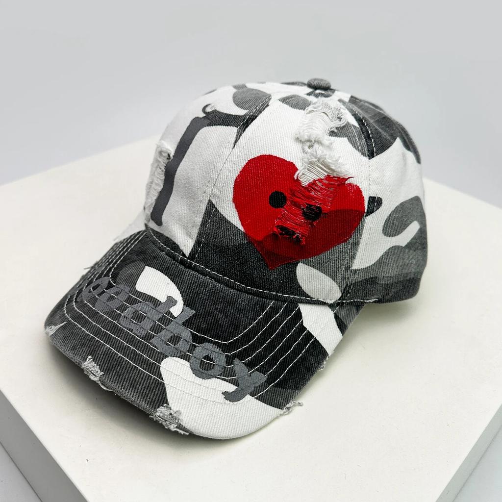 Baseball Letterings Alphabet Goodboy Printed Style Broken Women  Men For Neutral Gender Fresh Caps Peaked Hats Breathable Camo Sunshade Versatile
