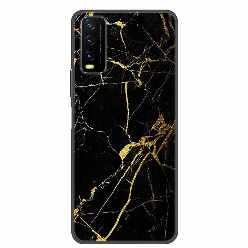 For Vivo Y20 Case Marble Soft Silicone Back Case for Vivo Y20S Y20 S Y 20i Phone Cover for Vivo V2027 Y20i Coque Funda Bag