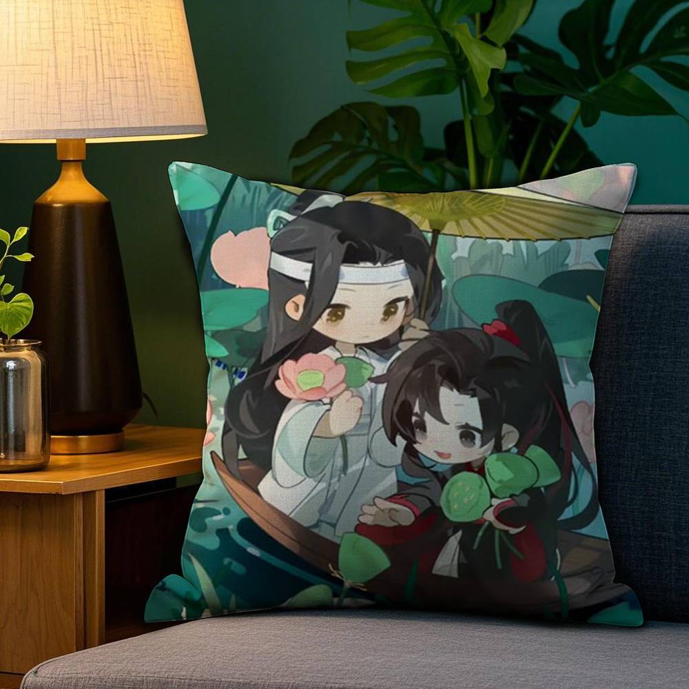 M-Mo D-Dao Z-Zu S-Shi Pillow Case Sofa Living Room Bedroom Double-sided Printing Square Cushion Nap Time Cushion Cover