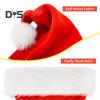 Gorro de Papá Noel unisex de Navidad, extragrande y grueso, para fiesta de Año Nuevo, con contraste de colores, elástico, de felpa gruesa, para decoración, para cosplay de Papá Noel, para adultos, para fiestas