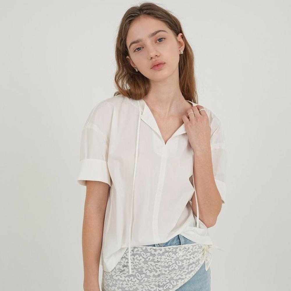 On On Neck Slit String Blouse New5mb513 01