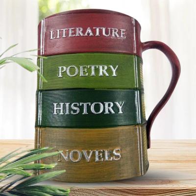3D Kreative Farbige Buch Kaffeetasse Hitzebeständiges Trinkgeschirr Tassen Niedliche Tee Milch Notenzeile Tassen und Tassen mit Henkel Neuheitsgeschenke