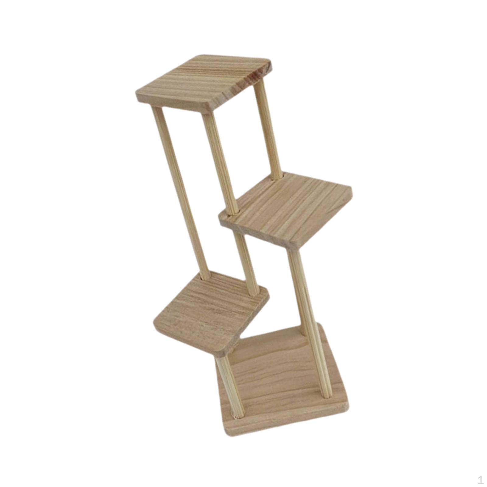 

1/12 Кукольный домик Цветочный горшок Полка Моделирование Аксессуары Игрушки Декорации Принадлежности Мини Модель Куклы 3 Tier