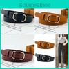 Leather Girl Belt Minimalist Decorative No Hole Adjustment Design Modern Elegant