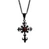 Gothic Cross Pendant Necklace For Women With Alloy Material And Geometric Style