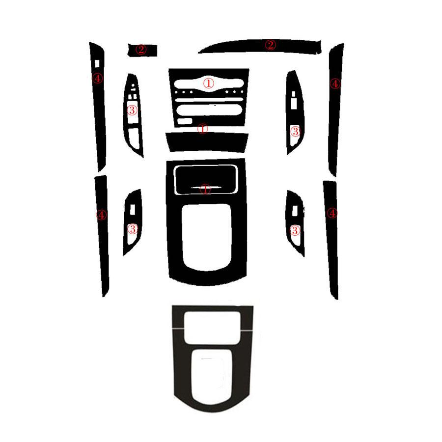 Kit Adesivi Decorativi Interni Auto Effetto Fibra di Carbonio Per 10-16 Infiniti G25 G37