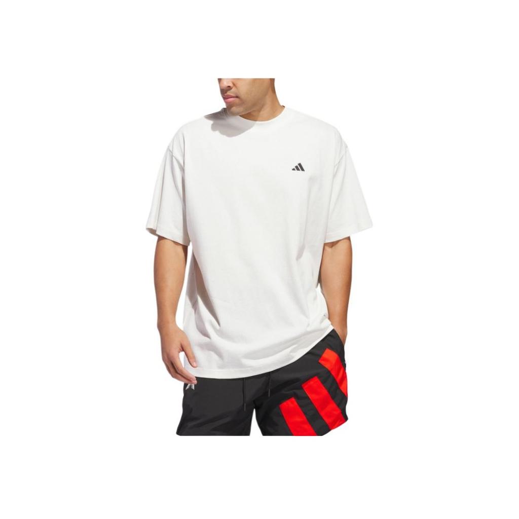 adidas Anthony Edwards Series Loose Fit Crew Neck Short Sleeve T-Shirt Men Tops White JC7853