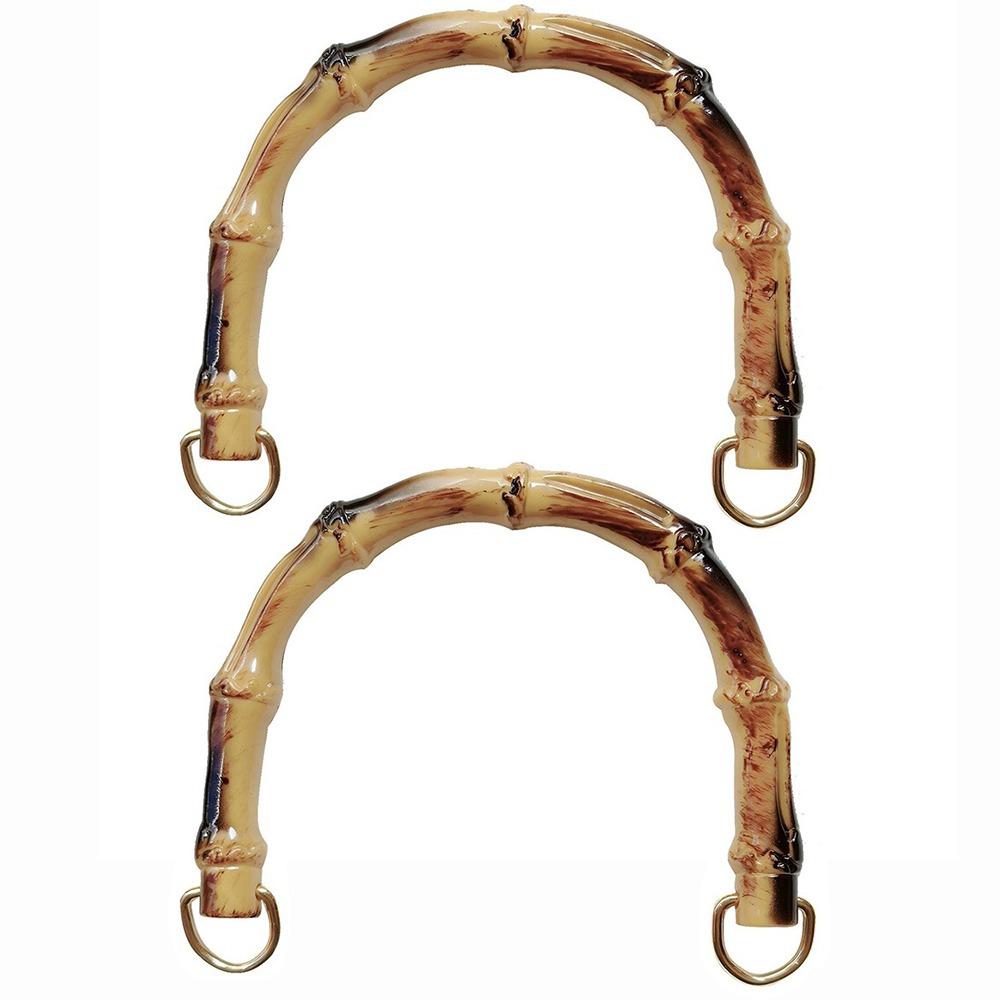 DIY Gebogener Bambus Handtaschengriff Kunststoff Retro Taschengiff Handhebel Verbinderschnalle Taschenteile & Zubehör