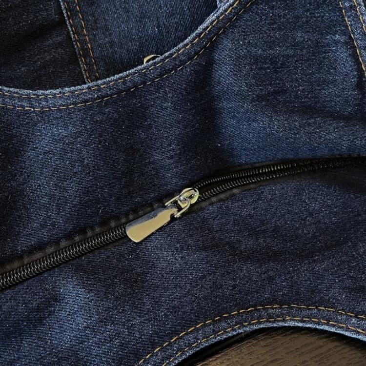 Bolsa tote de brim lavado de grande capacidade bolsa de ombro feminina