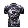 Fitness Clothes Round Neck Sports Fitness Yoga Casual Tights Breathable 3D Digital Printing Men