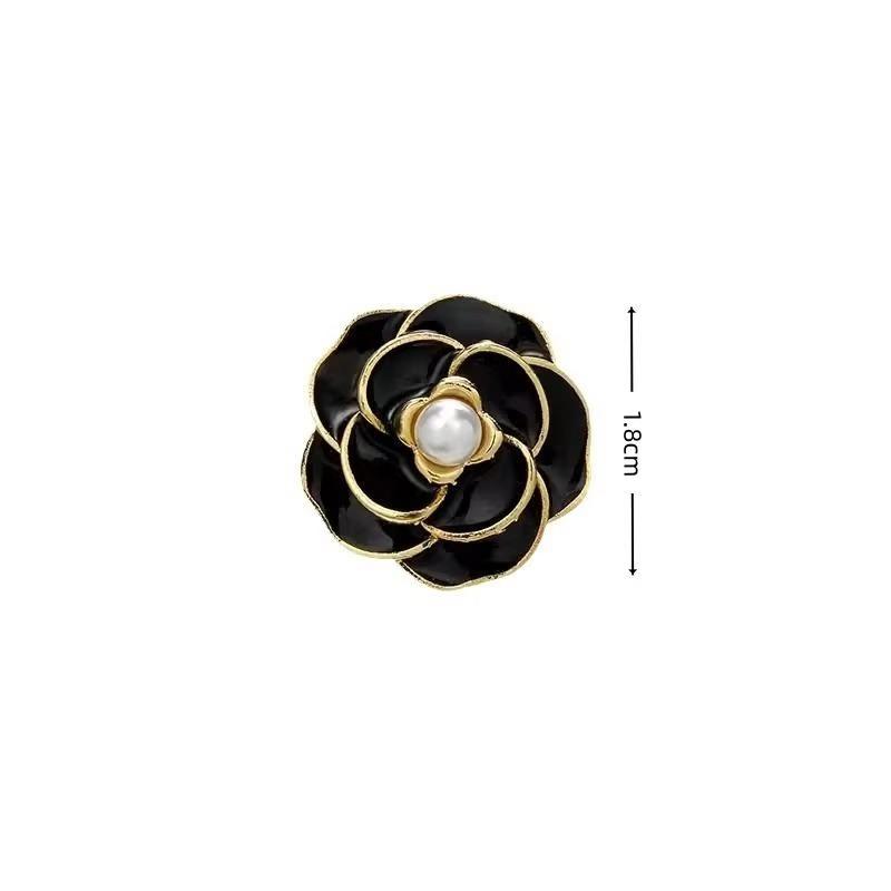 Mysterious Camellia Brooch Exquisite Fashion Pin Elegant Romantic Jewelry Accessories Party Birthday Festival Gift Souvenir
