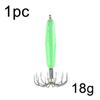 Noctilucent Durable Octopus Bait Lures Sleeve-fish Fishing Tackle Fishing Hook Fishing Tools Hooks
