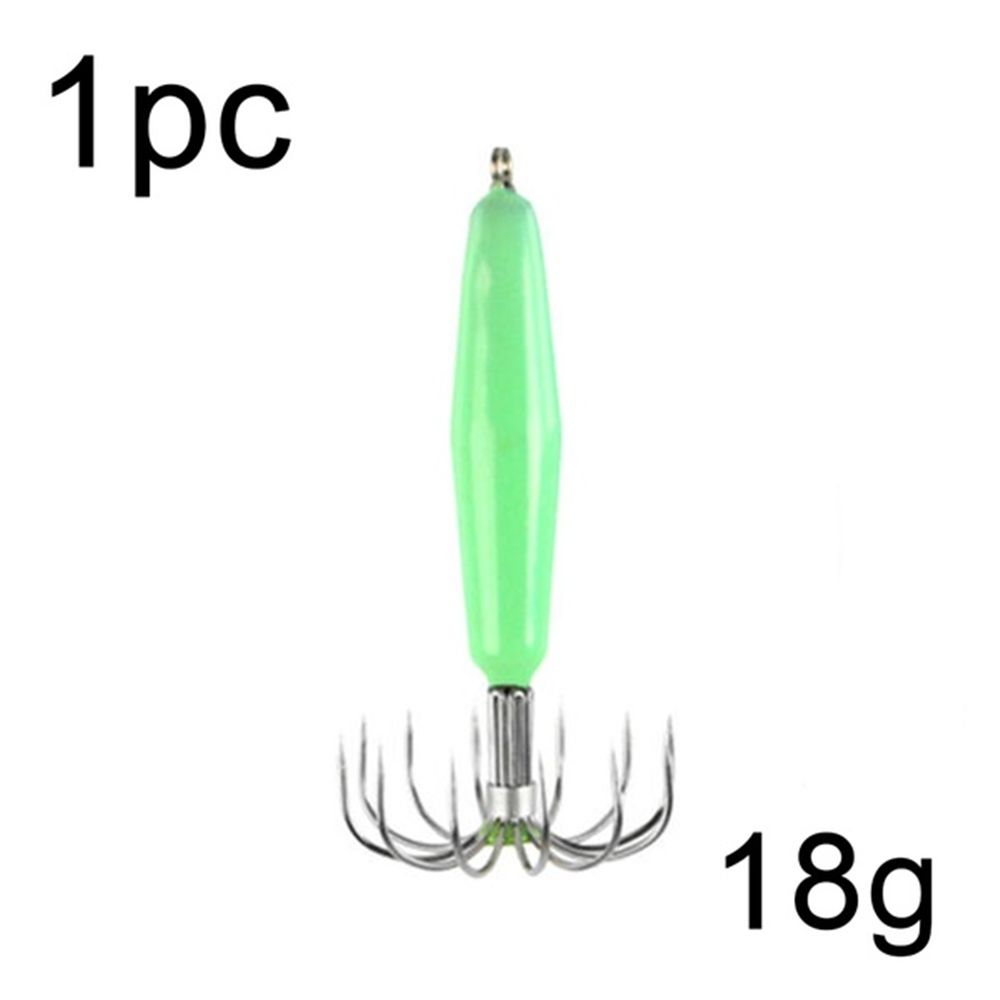 Noctilucent Durable Octopus Bait Lures Sleeve-fish Fishing Tackle Fishing Hook Fishing Tools Hooks