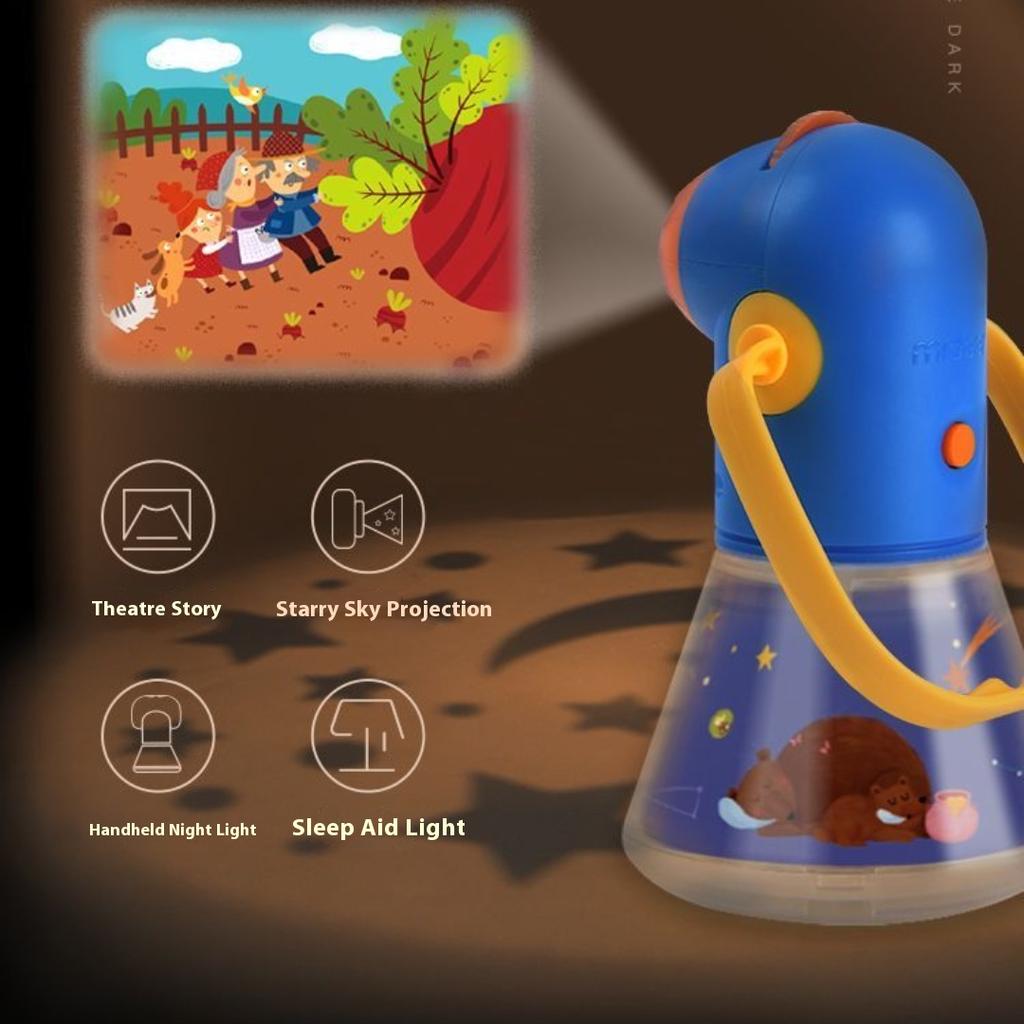 Children's Multifunctional Luminous Projector Educational Starry Sky Sleep Night Light Projection Story Machine