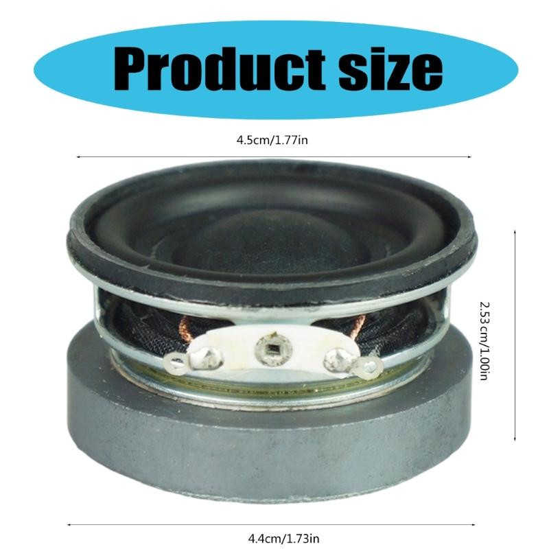 Powerful 45mm Full Frequency Speakers Strong Magnets 4Ohm 5W Horn Pair for Auditory Loudspeaker 2PCS