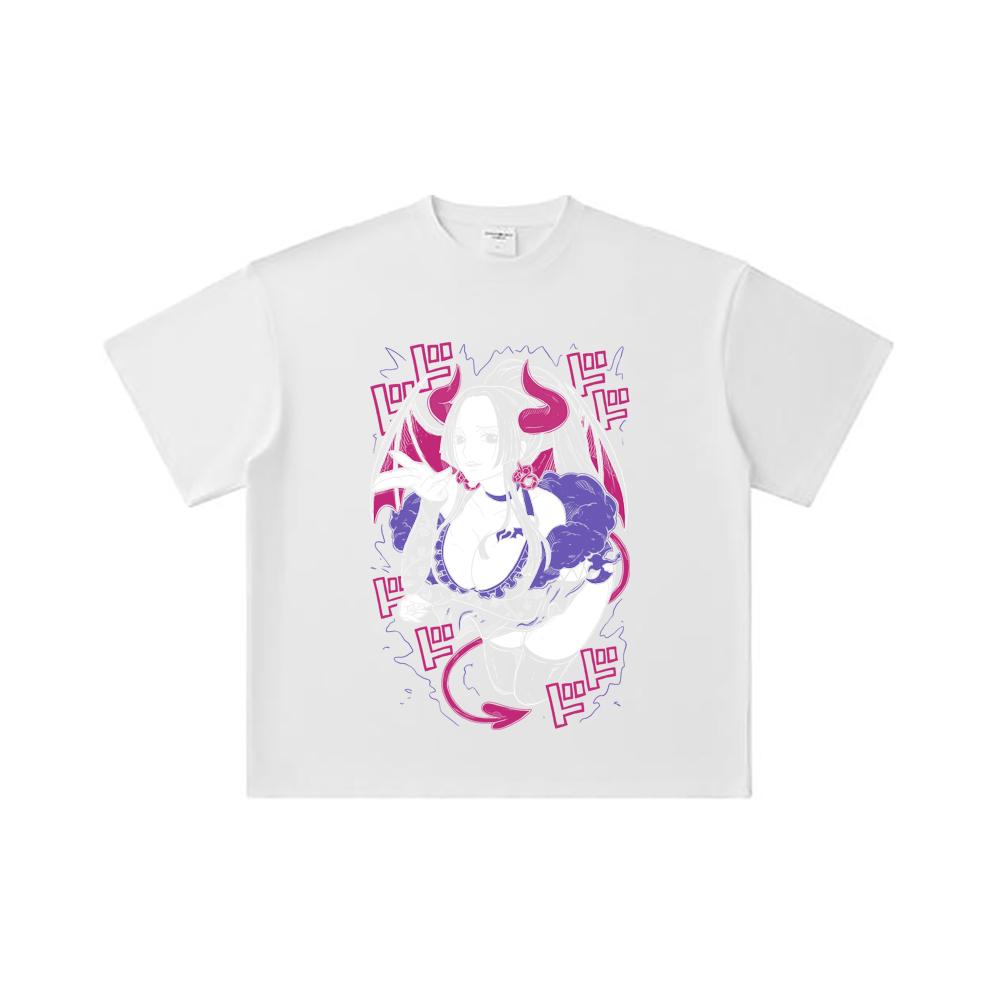 260 GSM Double Yarn 32 Count 100% Cotton One Piece V76 Boa Halloween Print Unisex Heavy Cotton T Shirt