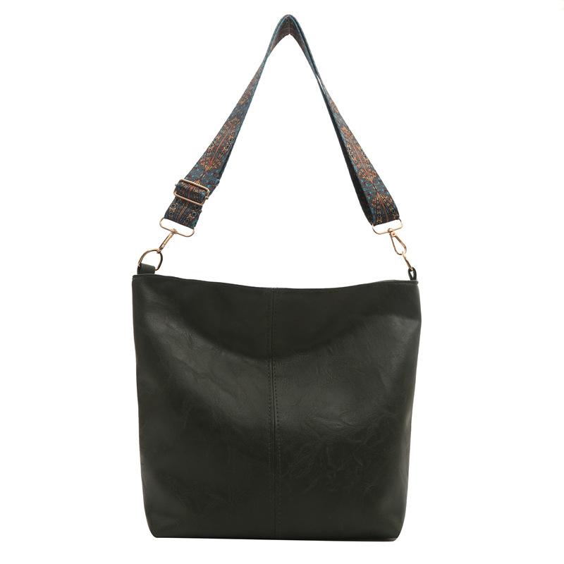 

Модна жіноча сумка-відро з широким плечовим ременем з м’якої шкіри 2024 року, нова універсальна сумка-месенджер на одне плече Tide зелений