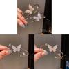 Butterfly Zircon Pendant Bracelet With Cubic Copper Design For Elegant Fashion Accessory